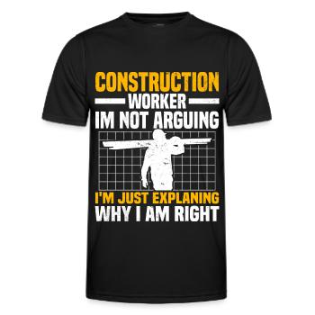 Handwerker - Männer Funktions-T-Shirt - Schwarz - Vorne - AI Model Male 178 dark (178cm)
