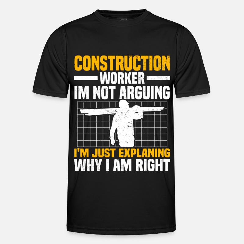 Handwerker - Männer Funktions-T-Shirt - Schwarz