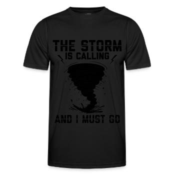 Sturmjäger Shirts | Unwetter Sturm Blitz Geschenke - Männer Funktions-T-Shirt - Schwarz - Vorne - AI Model Male 178 dark (178cm)