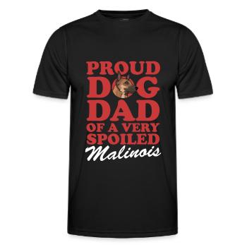 Malinois Dad Belgian Shepherd Gift - Men's Functional T-Shirt - black - Front - AI Model Male 178 dark (178cm)