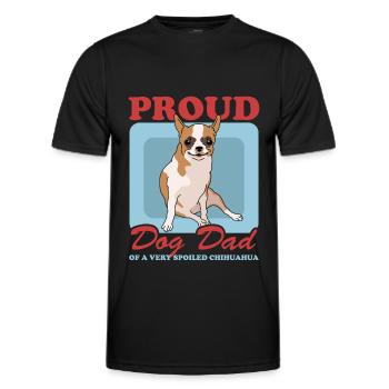 Chihuahua Dad | Hundebesitzer Hunde Geschenk - Männer Funktions-T-Shirt - Schwarz - Vorne - AI Model Male 178 dark (178cm)