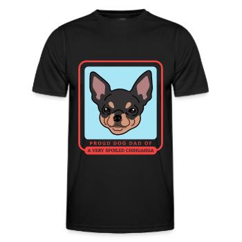 Chihuahua Dad Hunde Hundebesitzer Geschenk - Männer Funktions-T-Shirt - Schwarz - Vorne - AI Model Male 178 dark (178cm)