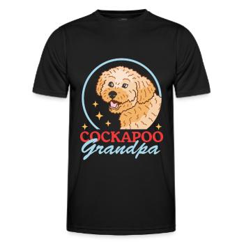 Cockapoo Grandpa Hunde Hundebesitzer Geschenk - Männer Funktions-T-Shirt - Schwarz - Vorne - AI Model Male 178 dark (178cm)