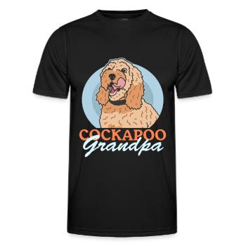Cockapoo Grandpa Hundebesitzer Hunde Geschenk - Männer Funktions-T-Shirt - Schwarz - Vorne - AI Model Male 178 dark (178cm)