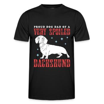 Teckel Papa Teckel Chien Propriétaire Cadeau - T-shirt sport Homme - noir - Devant - AI Model Male 178 dark (178cm)