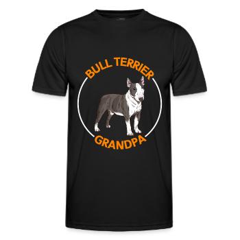 Bull Terrier Grand-père Propriétaire de chien Chien Cadeau - T-shirt sport Homme - noir - Devant - AI Model Male 178 dark (178cm)