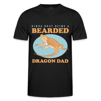 Bearded Dragon Dad Bearded Dragon Reptiles Gift - Men's Functional T-Shirt - black - Front - AI Model Male 178 dark (178cm)