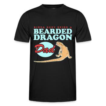 Bearded Dragon Dad | Bearded Dragon Reptiles Gift - Men's Functional T-Shirt - black - Front - AI Model Male 178 dark (178cm)