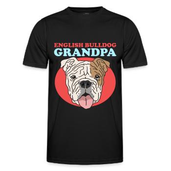 Deutsch Bulldog Grandpa | Dog Owner Gift - Men's Functional T-Shirt - black - Front - AI Model Male 178 dark (178cm)