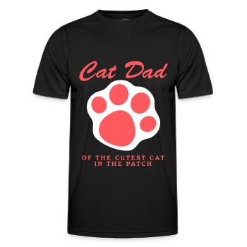 Chat Papa Chats Propriétaire de chat Chat Papa Cadeau - T-shirt sport Homme - noir - Devant - AI Model Male 178 dark (178cm)