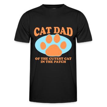 Chat Papa Chats Chat Papa Chat Propriétaire Cadeau - T-shirt sport Homme - noir - Devant - AI Model Male 178 dark (178cm)