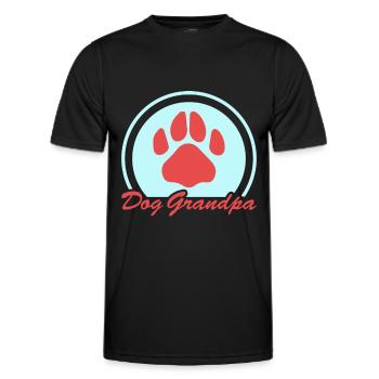 Chiens Grand-père Propriétaire De chien Cadeau - T-shirt sport Homme - noir - Devant - AI Model Male 178 dark (178cm)