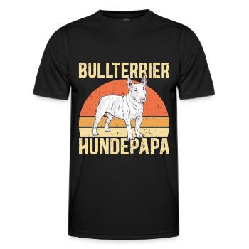 Bull Terrier Chien Papa Chien Propriétaire Cadeau - T-shirt sport Homme - noir - Devant - AI Model Male 178 dark (178cm)