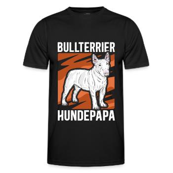 Bull Terrier Chien Papa Chien Propriétaire Chien Cadeau - T-shirt sport Homme - noir - Devant - AI Model Male 178 dark (178cm)