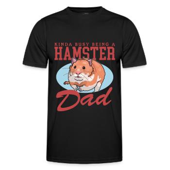 Hamster Dad | Dwarf Hamster Golden Hamster Gift - Men's Functional T-Shirt - black - Front - AI Model Male 178 dark (178cm)