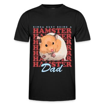 Hamster Dad Golden Hamster Dwarf Hamster Gift - Men's Functional T-Shirt - black - Front - AI Model Male 178 dark (178cm)