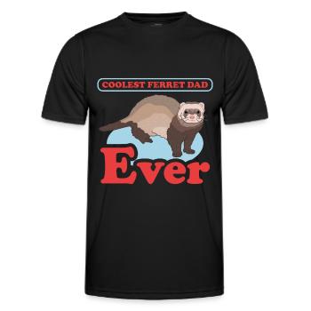 Ferret Dad Owner Ferret Gift - Men's Functional T-Shirt - black - Front - AI Model Male 178 dark (178cm)