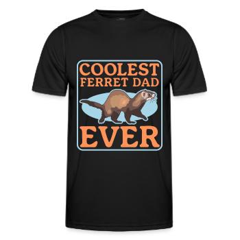 Ferret Dad Ferret Lover Gift - Men's Functional T-Shirt - black - Front - AI Model Male 178 dark (178cm)