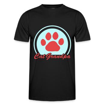 Chats Grand-père Propriétaire Chat Cat Daddy Cadeau - T-shirt sport Homme - noir - Devant - AI Model Male 178 dark (178cm)