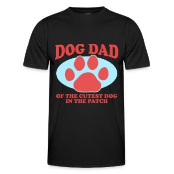 Hunde Dad | Herrchen Hundebesitzer Geschenk - Männer Funktions-T-Shirt - Schwarz - Vorne - AI Model Male 178 dark (178cm)