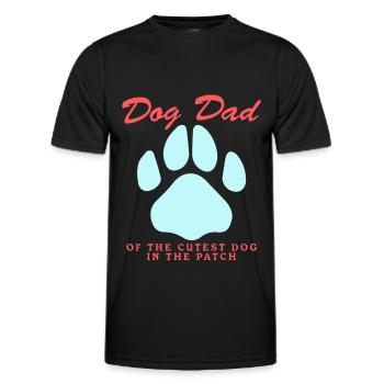 Hunde Dad Herrchen Hundebesitzer Geschenk - Männer Funktions-T-Shirt - Schwarz - Vorne - AI Model Male 178 dark (178cm)