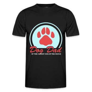Hunde Dad Hundebesitzer Herrchen Geschenk - Männer Funktions-T-Shirt - Schwarz - Vorne - AI Model Male 178 dark (178cm)