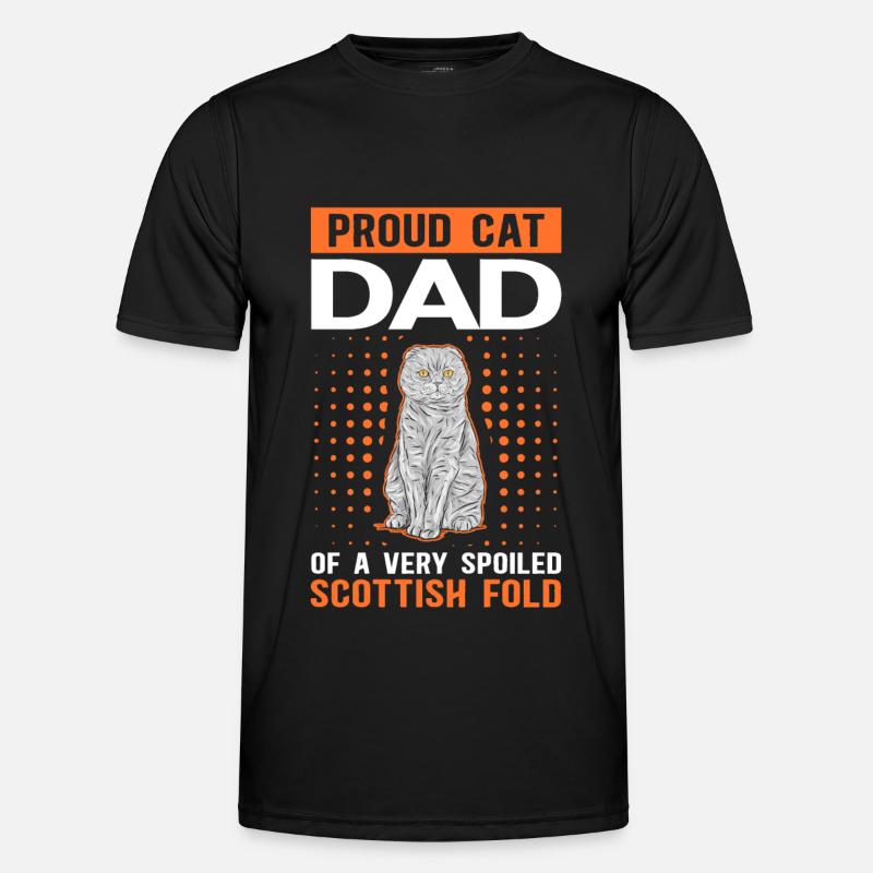 Scottish Fold-eared Cat Dad Cat Daddy Gift T-shirt sport Homme