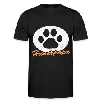 Dog Papa Master Dogs Dog Owner Gift - Men's Functional T-Shirt - black - Front - AI Model Male 178 dark (178cm)