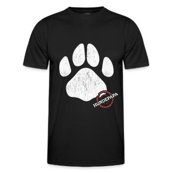 Dog Papa Master Dog Owner Dogs Gift - Men's Functional T-Shirt - black - Front - AI Model Male 178 dark (178cm)