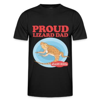 Bearded Dragon Dad Bearded Dragon Reptiles Gift - Men's Functional T-Shirt - black - Front - AI Model Male 178 dark (178cm)