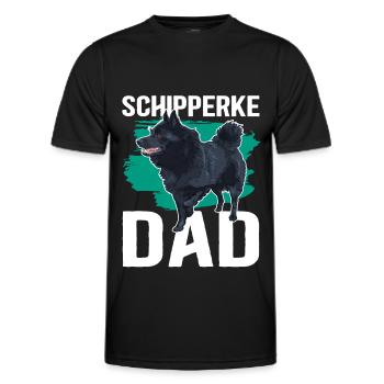 Schipperke Papa Propriétaire de chien Chien Propriétaire Cadeau - T-shirt sport Homme - noir - Devant - AI Model Male 178 dark (178cm)
