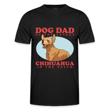Chihuahua Dad | Hundebesitzer Hunde Geschenk - Männer Funktions-T-Shirt - Schwarz - Vorne - AI Model Male 178 dark (178cm)