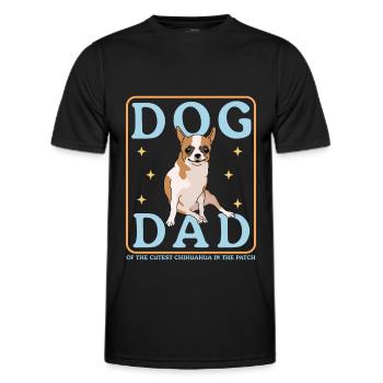 Chihuahua Dad Hundebesitzer Hundepapa Geschenk - Männer Funktions-T-Shirt - Schwarz - Vorne - AI Model Male 178 dark (178cm)