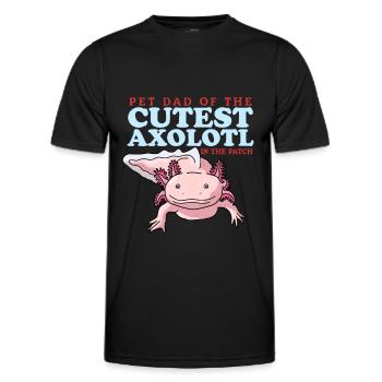 Axolotl Dad | Salamander Axolotl's Gift - Men's Functional T-Shirt - black - Front - AI Model Male 178 dark (178cm)