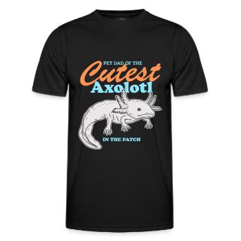 Axolotl Papa Axolotl’s Tail Amphibian Cadeau - T-shirt sport Homme - noir - Devant - AI Model Male 178 dark (178cm)