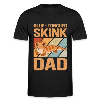 Bluetongued skink | Blue Tongued Skink Dad Gift - Men's Functional T-Shirt - black - Front - AI Model Male 178 dark (178cm)