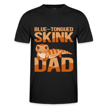 Bluetongued Skink Dad Blue Tongued Skink Gift - Men's Functional T-Shirt - black - Front - AI Model Male 178 dark (178cm)