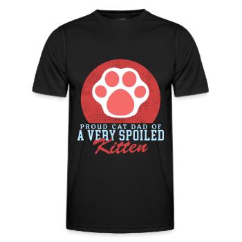 Cat Daddy Cats Cat Owner Cadeau - T-shirt sport Homme - noir - Devant - AI Model Male 178 dark (178cm)