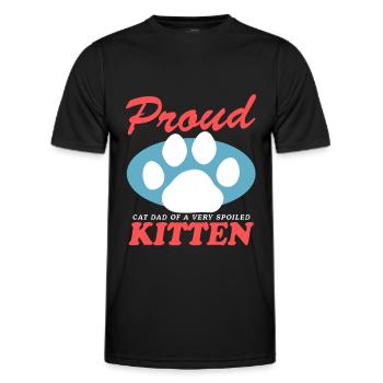 Cat Daddy Cat Cat Owner Cadeau - T-shirt sport Homme - noir - Devant - AI Model Male 178 dark (178cm)