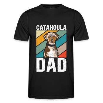 Catahoula Papa Léopard Chien Chien Cadeau - T-shirt sport Homme - noir - Devant - AI Model Male 178 dark (178cm)