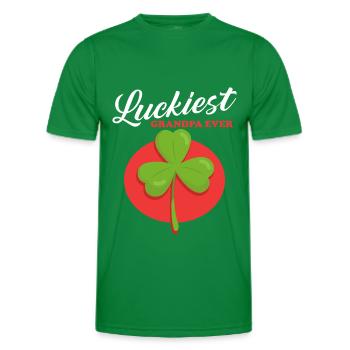 Le plus chanceux grand-père de la Saint-Patrick Cadeau de trèfle - T-shirt sport Homme - vert - Devant - AI Model Male 178 dark (178cm)