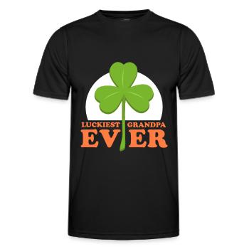 Le cadeau de la Saint-Patrick irlandais le plus chanceux - T-shirt sport Homme - noir - Devant - AI Model Male 178 dark (178cm)