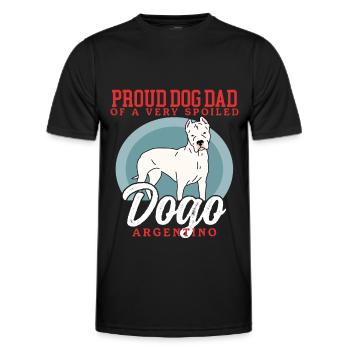 Dogo Argentino Dad Dog Dog Owner Gift - Men's Functional T-Shirt - black - Front - AI Model Male 178 dark (178cm)