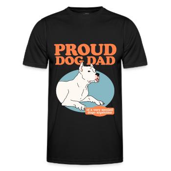 Dogo Argentino Dad Dogs Dog Owner Gift - Men's Functional T-Shirt - black - Front - AI Model Male 178 dark (178cm)