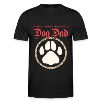 Dog Papa Master Dogs Dog Owner Gift - Men's Functional T-Shirt - black - Front - AI Model Male 178 dark (178cm)