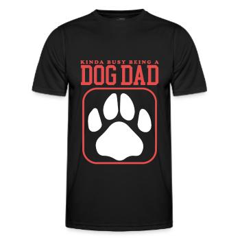 Dog Papa Master Dog Dog Owner Gift - Men's Functional T-Shirt - black - Front - AI Model Male 178 dark (178cm)