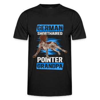 Cadeau de propriétaire de chien grand-père allemand à poil court - T-shirt sport Homme - noir - Devant - AI Model Male 178 dark (178cm)