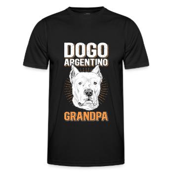 Dogo Argentino Grandpa Dog Owner Gift - Men's Functional T-Shirt - black - Front - AI Model Male 178 dark (178cm)