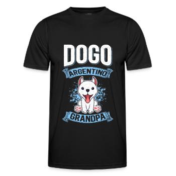 Dogo Argentino Grandpa | Dog Owner Gift - Men's Functional T-Shirt - black - Front - AI Model Male 178 dark (178cm)