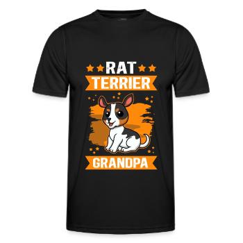 Rat Terrier Grandpa Hunde Hundebesitzer Geschenk - Männer Funktions-T-Shirt - Schwarz - Vorne - AI Model Male 178 dark (178cm)